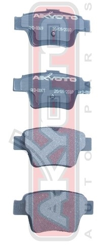 КОЛОДКИ ТОРМОЗНЫЕ ДИСКОВЫЕ ЗАДНИЕ AKD-0069