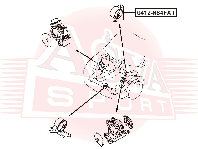 ПОДУШКА ДВИГАТЕЛЯ ПЕРЕДНЯЯ AT 0412-N84FAT