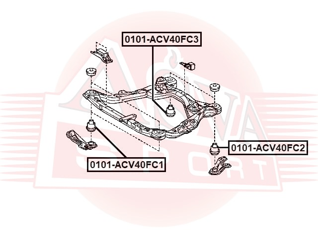 САЙЛЕНТБЛОК ПОДРАМНИКА 0101-ACV40FC3