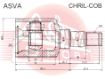 ШРУС ВНУТРЕННИЙ ЛЕВЫЙ 22X35X22 CHRIL-COB