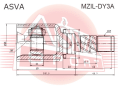 ШРУС ВНУТРЕННИЙ ЛЕВЫЙ 20X35X26 MZIL-DY3A
