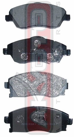 КОЛОДКИ ТОРМОЗНЫЕ ДИСКОВЫЕ ПЕРЕДНИЕ AKD-0361