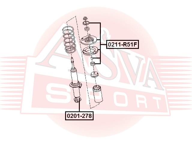 ОПОРА ПЕРЕДНЕГО АМОРТИЗАТОРА 0211-R51F