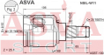 ШРУС ВНУТРЕННИЙ ЛЕВЫЙ 25x40x25 NSIL-W11