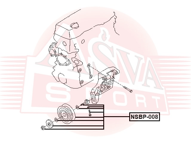 РОЛИК НАТЯЖНОЙ РЕМНЯ КОНДИЦИОНЕРА NSBP-008