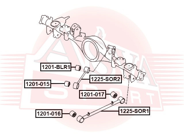 ТЯГА ЗАДНЯЯ ПРОДОЛЬНАЯ НИЖНЯЯ 1225-SOR1