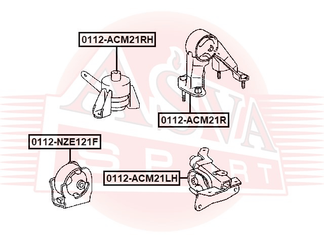 ПОДУШКА ДВИГАТЕЛЯ ЗАДНЯЯ 0112-ACM21R