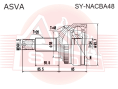 ШРУС НАРУЖНЫЙ 34x58x28 СТОПОР ВНУТРИ SY-NACBA48