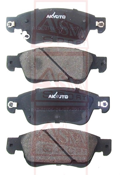 КОЛОДКИ ТОРМОЗНЫЕ ДИСКОВЫЕ ПЕРЕДНИЕ AKD-02106