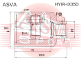 ШРУС ВНУТРЕННИЙ 25X44X28 HYIR-IX35D