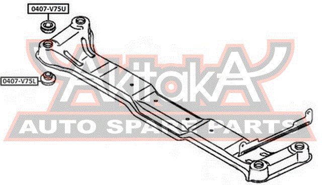 ВТУЛКА ЗАДНЕЙ ПОДУШКИ НИЖНЯЯ 0407-V75L