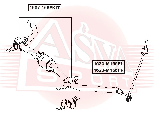 ТЯГА СТАБИЛИЗАТОРА ПЕРЕДНЯЯ ЛЕВАЯ 1623-M166FL