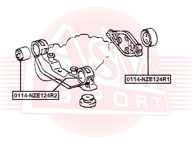 ПОДУШКА ЗАДНЕГО ДИФФЕРЕНЦИАЛА НИЖНЯЯ 0114-NZE124R1