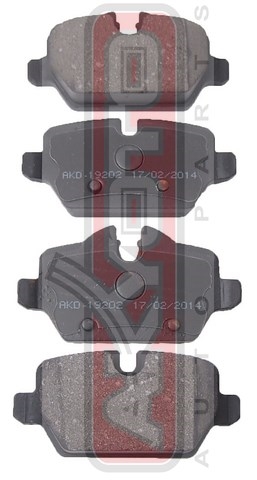 КОЛОДКИ ТОРМОЗНЫЕ ДИСКОВЫЕ ЗАДНИЕ AKD-19202