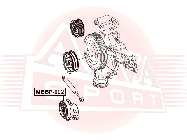 РОЛИК НАТЯЖИТЕЛЯ РЕМНЯ MBBP-002