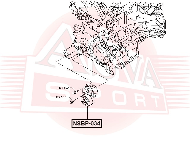 РОЛИК НАТЯЖНОЙ NSBP-034