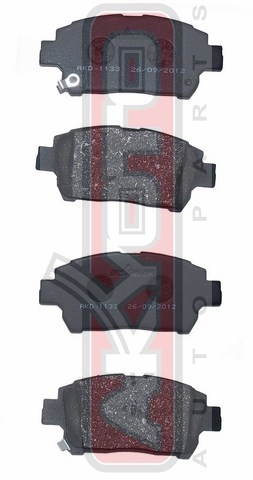 КОЛОДКИ ТОРМОЗНЫЕ ДИСКОВЫЕ ПЕРЕДНИЕ AKD-1133