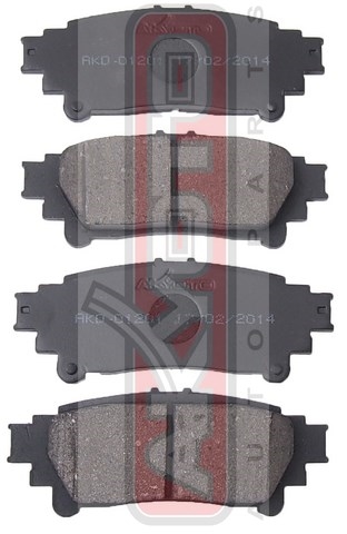 КОЛОДКИ ТОРМОЗНЫЕ ДИСКОВЫЕ ЗАДНИЕ AKD-01201
