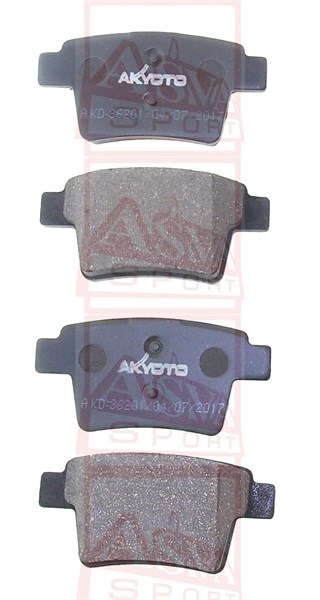 КОЛОДКИ ТОРМОЗНЫЕ ДИСКОВЫЕ ЗАДНИЕ AKD-36201