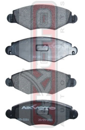 КОЛОДКИ ТОРМОЗНЫЕ ДИСКОВЫЕ ПЕРЕДНИЕ AKD-0201