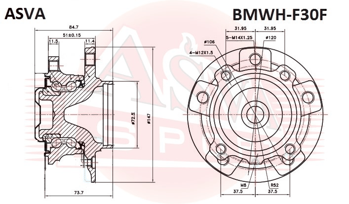 СТУПИЦА ПЕРЕДНЯЯ BMWH-F30F