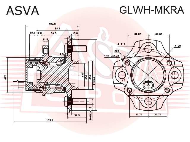 СТУПИЦА ЗАДНЯЯ с АБС GLWH-MKRA
