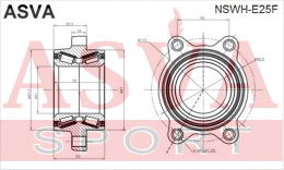 ПОДШИПНИК ПЕРЕДНЕЙ СТУПИЦЫ NSWH-E25F