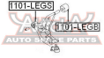 САЙЛЕНТБЛОК ПЕРЕДНЕГО РЫЧАГА ПЕРЕДНИЙ 1101-LEGS