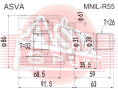 ШРУС ВНУТРЕННИЙ ЛЕВЫЙ 32X31X26 MNIL-R55
