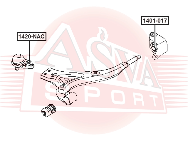 САЙЛЕНТБЛОК ПЕРЕДНЕГО РЫЧАГА ЗАДНИЙ ЛЕВЫЙ 1401-017