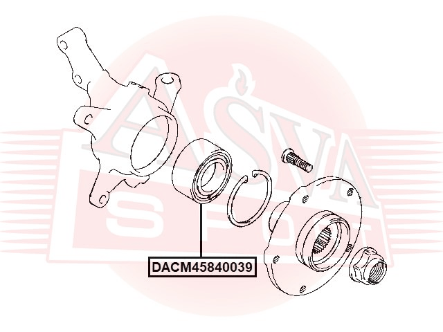 ПОДШИПНИК СТУПИЧНЫЙ ПЕРЕДНИЙ С МАГНИТНЫМ КОЛЬЦОМ АБС DACM45840039