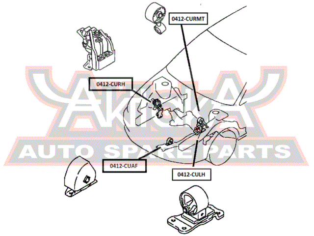 ПОДУШКА ДВИГАТЕЛЯ ЗАДНЯЯ MT 0412-CURMT