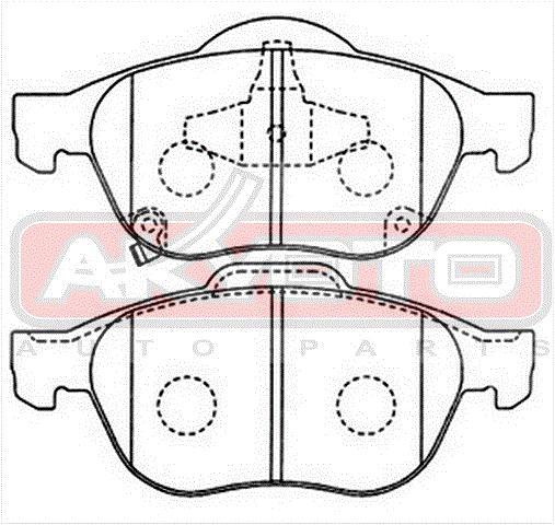 КОЛОДКИ ТОРМОЗНЫЕ ДИСКОВЫЕ ПЕРЕДНИЕ AKD-1236