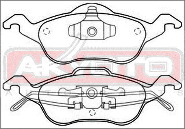 КОЛОДКИ ТОРМОЗНЫЕ ДИСКОВЫЕ ПЕРЕДНИЕ AKD-1244