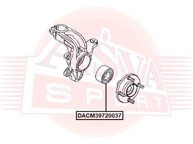 ПОДШИПНИК СТУПИЧНЫЙ ПЕРЕДНИЙ С АБС DACM39720037
