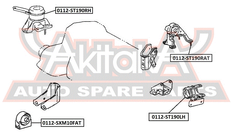 ПОДУШКА ДВИГАТЕЛЯ AT 0112-ST190RAT