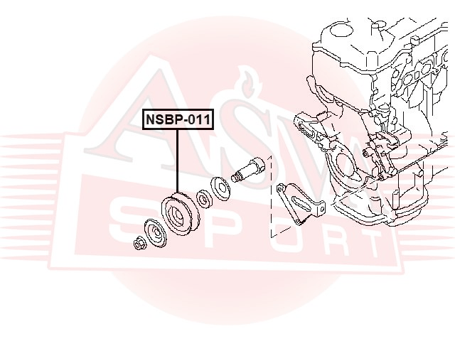 РОЛИК НАТЯЖНОЙ РЕМНЯ КОНДИЦИОНЕРА NSBP-011