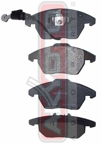 КОЛОДКИ ТОРМОЗНЫЕ ДИСКОВЫЕ ПЕРЕДНИЕ С ДАТЧИКОМ AKD-0348