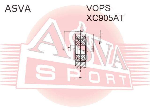 ШРУС КАРДАННОГО ВАЛА 19X74 VOPS-DZ