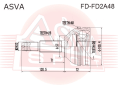 ШРУС НАРУЖНЫЙ 36x57x28 FD-FD2A48