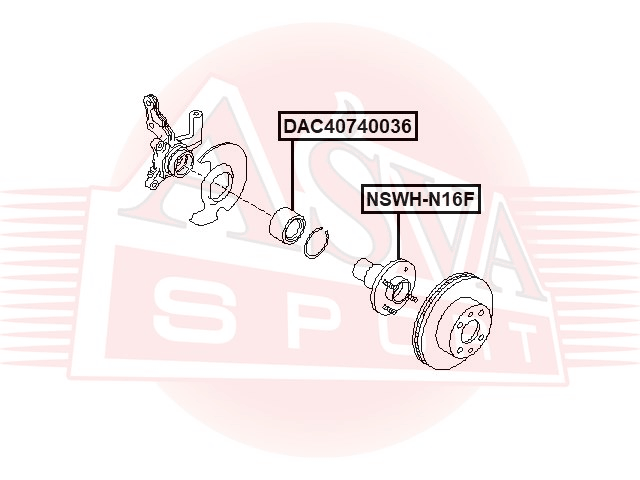 СТУПИЦА ПЕРЕДНЯЯ NSWH-N16F
