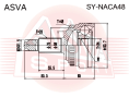 ШРУС НАРУЖНЫЙ 34x58x28 СТОПОР СНАРУЖИ SY-NACA48
