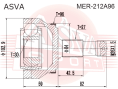 ШРУС НАРУЖНЫЙ ЗАДНИЙ 30X68X27 MER-212A96