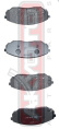 КОЛОДКИ ТОРМОЗНЫЕ ДИСКОВЫЕ ПЕРЕДНИЕ AKD-1300