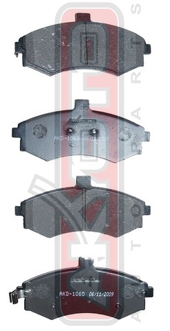 КОЛОДКИ ТОРМОЗНЫЕ ДИСКОВЫЕ ПЕРЕДНИЕ AKD-1060