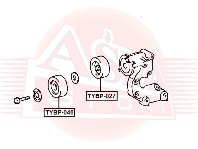 РОЛИК НАТЯЖНОЙ TYBP-027