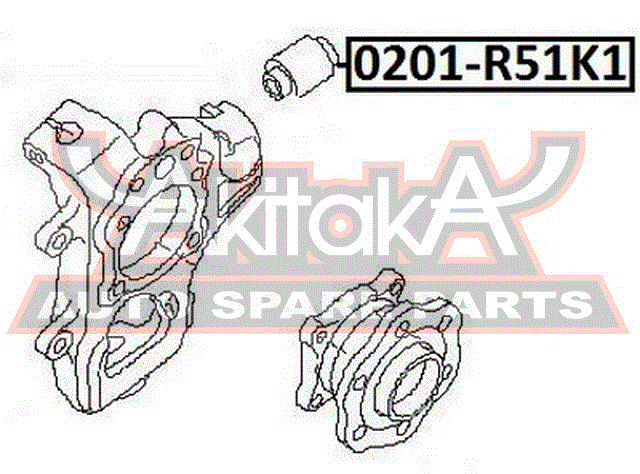 САЙЛЕНТБЛОК ЗАДНЕЙ ЦАПФЫ 0201-R51RK1