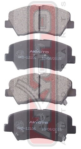 КОЛОДКИ ТОРМОЗНЫЕ ДИСКОВЫЕ ПЕРЕДНИЕ AKD-12106