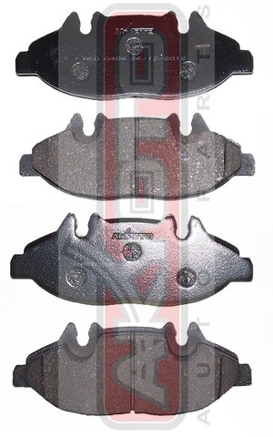 КОЛОДКИ ТОРМОЗНЫЕ ДИСКОВЫЕ ПЕРЕДНИЕ AKD-0406
