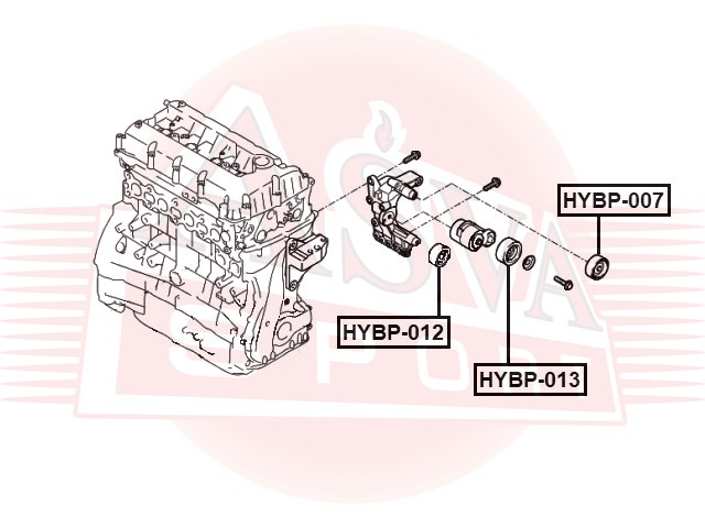 РОЛИК НАТЯЖНОЙ HYBP-013